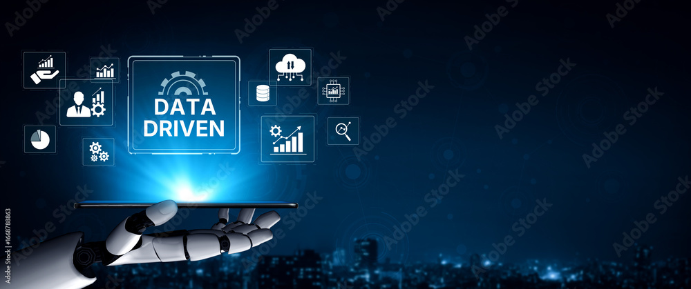 Aufkleber ai drives data-driven decisions with intelligent analytics, smart data visualization, and cloud-base