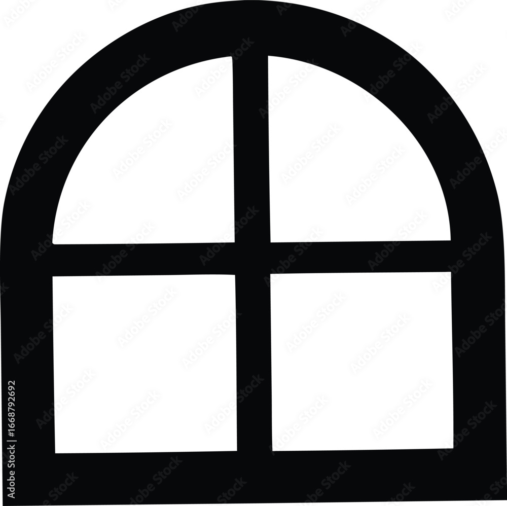 Poster simple black arched window graphic simple black arched window graphic minimalist design architectura