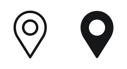 location icon set , map pointer pin sign symbol