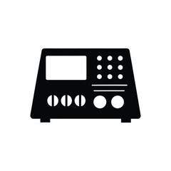 A function generator silhouette vector art illustration