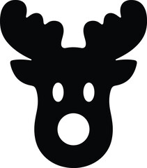Christmas cookies illustration of a cute reindeer head with antlers for christmas and winter holidays vector