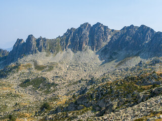 Rocky Ridge in Neouvielle Massif, Pyrenees Mountains