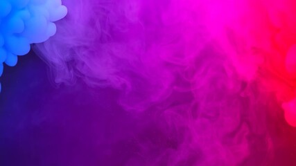 Dynamic smoke and mist flowing over colorful gradient background seamless loop, ideal for music visuals, abstract intros, and dreamy motion design