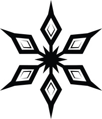 Snowflakes vector art of unique snowflake, a decorative design element for winter, christmas, and new year projects vector