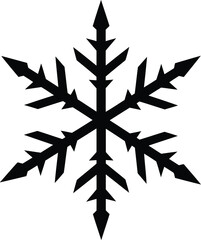 Snowflakes vector art of elegant black snowflake, a perfect symbol for winter, christmas, and new year celebrations vector