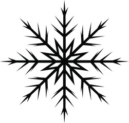 Snowflakes vector art of elegant snowflake, a symbol of winter and festive season, perfect for holiday decoration vector