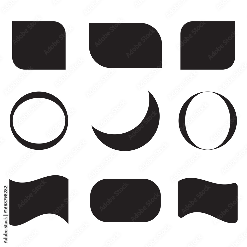 Poster vector basic shape collection. basic shapes vector set. geometric formal shape. polygonal elements. 