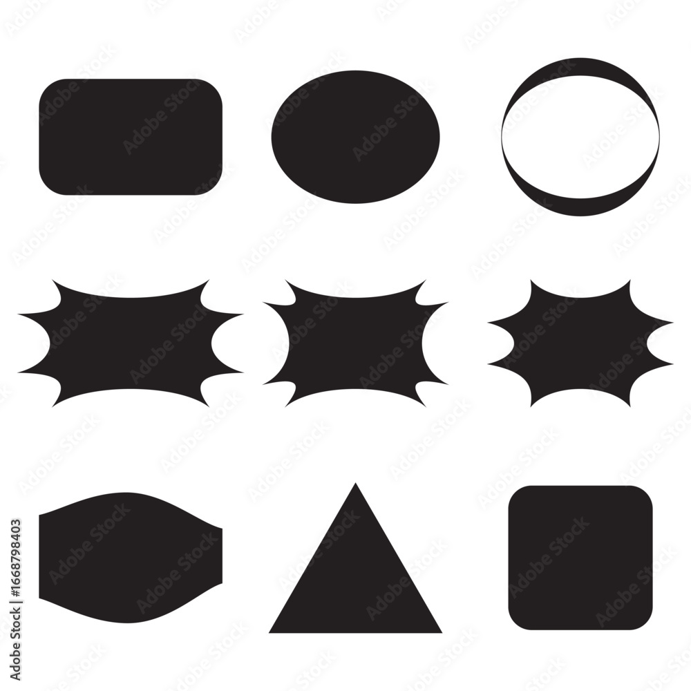 Poster vector basic shape collection. basic shapes vector set. geometric formal shape. polygonal elements. 