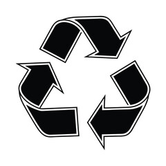 Recycle symbol black fill