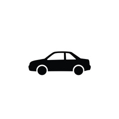 Sports car silhouette , black car illustration, clipart ,car logo on a white background. Eps 10
