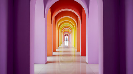 Fototapeta premium Elegant Modern Hallway in Contemporary Building