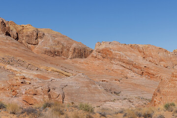 Fototapeta premium Scneic Winter Desert Landscape n the Valley of Fire State Park Nevada