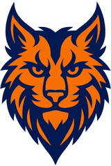 Fierce Lynx Vector Emblem &ndash; Bold Two-Tone Wildcat Logo Design