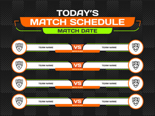 Match schedule for today with modern design