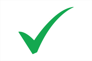 Vector illustration of vector art of green check mark symbol