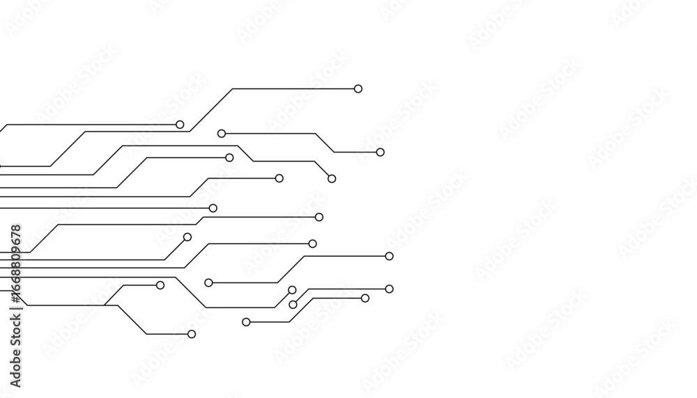 Aufkleber technology black circuit diagram concept. high-tech circuit board connection system.vector abstract 