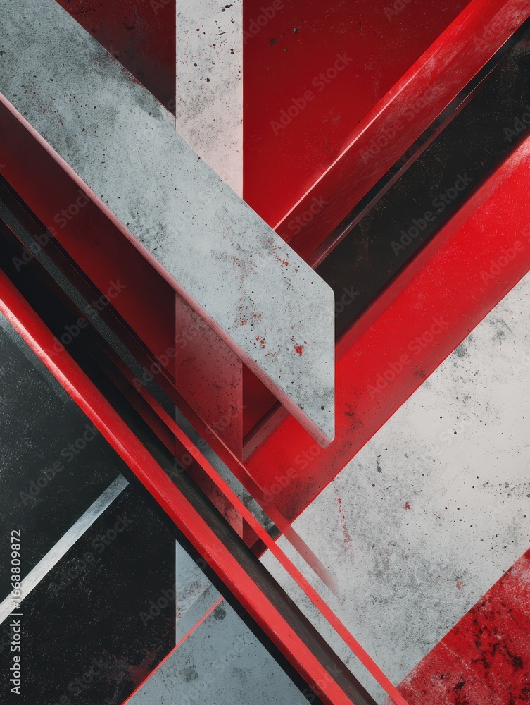 Aufkleber abstract geometry with minimalist forms and lines