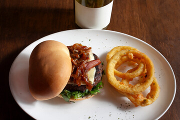 Gourmet burger with wine pairing: a culinary delight