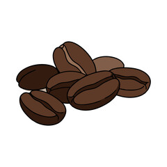 coffee beans on white background