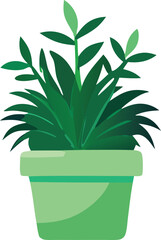 Green potted plant fresh natural foliage home decor botanical element vibrant leafy growth office decoration indoor garden