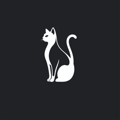 a stand cat logo minimalist company brand