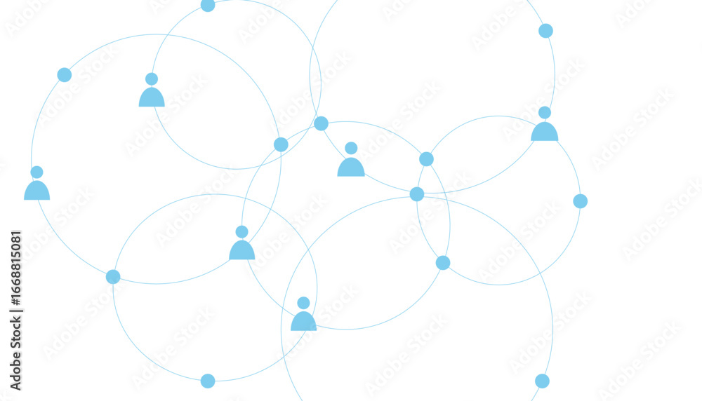 Poster seamless abstract background with circles and dots at their intersection.