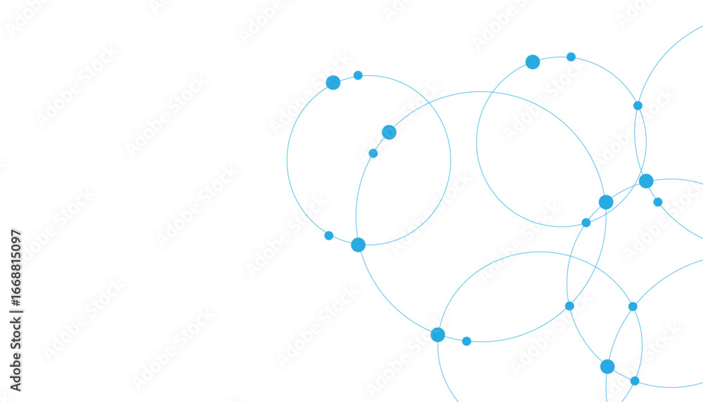 Poster seamless abstract background with circles and dots at their intersection.