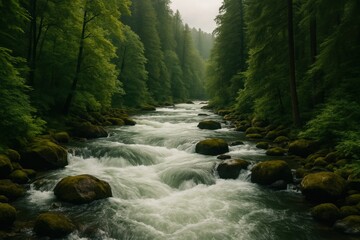 Obraz premium A Serene Journey Through Nature's Canvas