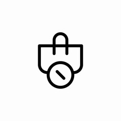 bag pending status icon sign vector
