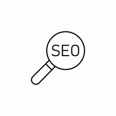 seo magnifying search icon sign vector