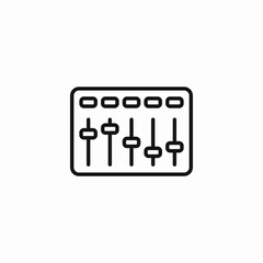 sound mixer controls icon sign vector