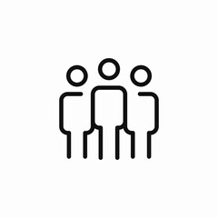 three person group icon sign vector
