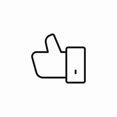 thumbs up like gesture icon sign vector