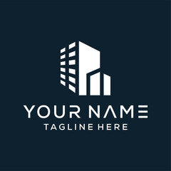 Abstract architectural building logo design. Icons for a luxurious, elegant, and simple business.