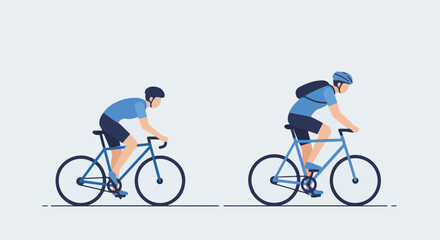 A person rides a bicycle. This minimalist illustration captures the essence of cycling, perfect for conveying motion and lifestyle