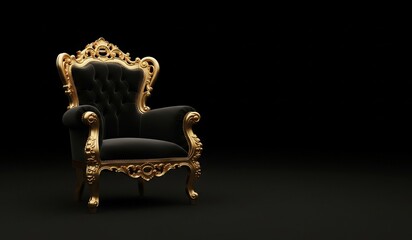 Black and Gold Classic Throne