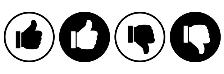 Set of  thumbs up and thumbs down icons,  © NadeAnamta