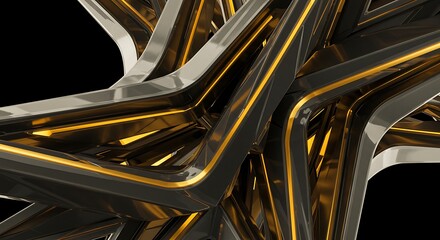 Abstract Metallic Structure Design.
