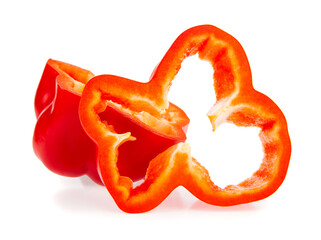 Bell pepper isolated on white background.