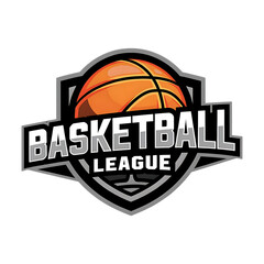 Obraz premium Basketball league championship emblem design