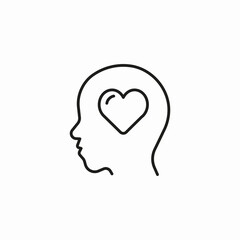 emotional intelligence heart icon sign vector