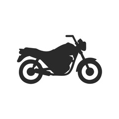 Fototapeta premium Silhouette of a classic motorcycle side view on white background