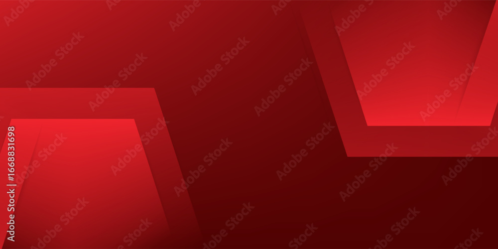Aufkleber abstract red gradient hexagonal background. vector illustration
