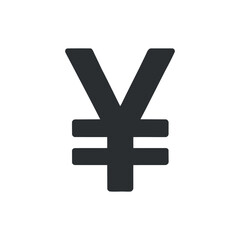Japanese Yen Currency Symbol Isolated on White Background for Finance and Economy Concepts