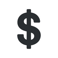 Bold Dollar Sign Icon Symbolizing Finance, Currency, and Economic Power in a Modern and Minimalist Design