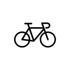 Sleek Bicycle Icon A Minimalist Black and White Design for Transportation and Fitness