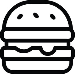 Burger icon design with transparent background. Vector