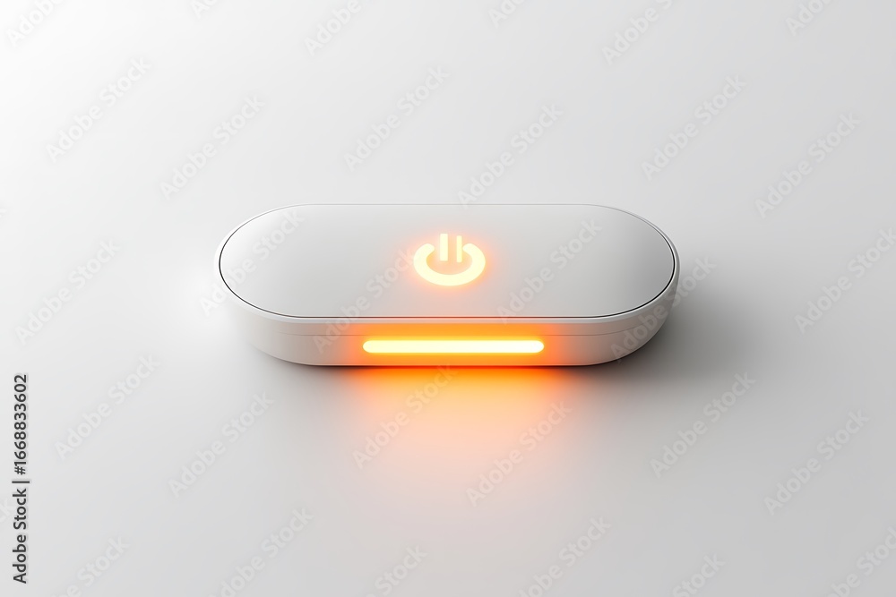 Poster a smart plug designed as a capsule with glowing indicator