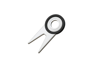 golf divot repair tool icon 3d illustration render