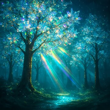 Crystal Canopy Enchanted Nature Forest